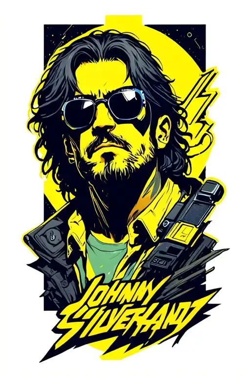 cyberpunk 2077 johnny silverhand tattoo design idea