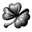 Five Leaf Clover tattoo design idea