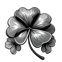 Five Leaf Clover tattoo design idea