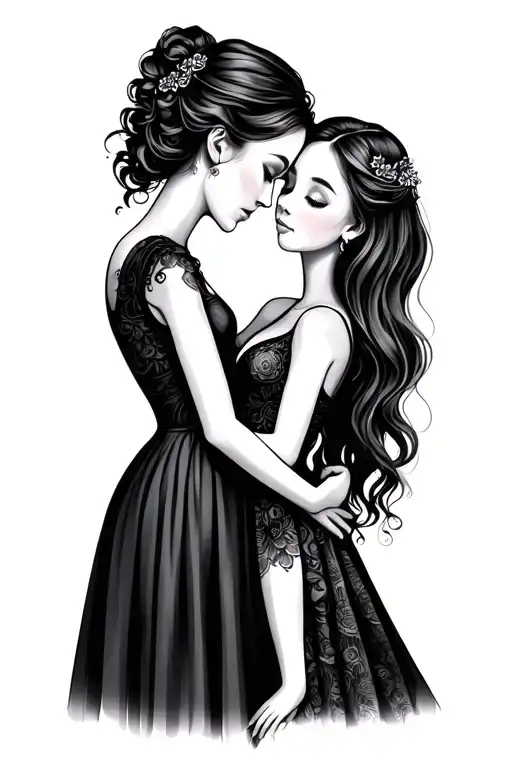 mother daughter matching tattoo tattoo design idea