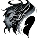 Trapezius tattoo design idea