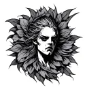 Trapezius tattoo design idea