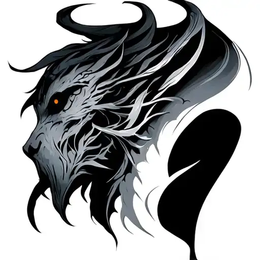 Trapezius tattoo design idea