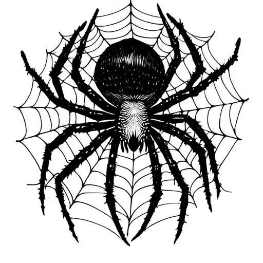 spiders and cobwebs and tattoo design idea