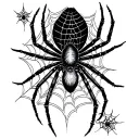 spiders and cobwebs and tattoo design idea