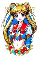 Sailor Moon tattoo design idea