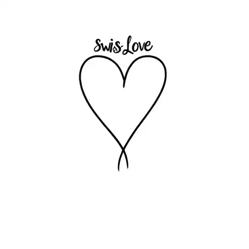 swiss love tattoo design idea