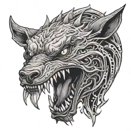 Skinwalker tattoo design idea