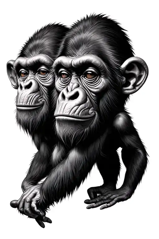 3 wise monkeys tattoo design idea