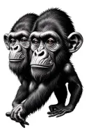 3 wise monkeys tattoo design idea