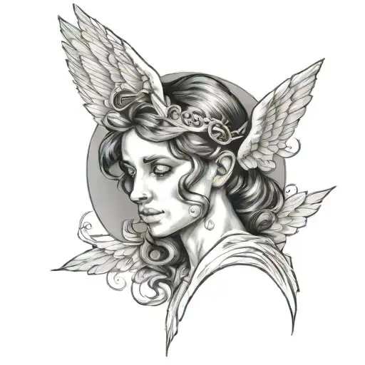 Angel Raphael tattoo design idea
