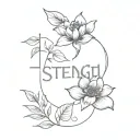 new beginnings strength tattoo design idea