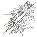 Name Valentin On forearm sleeve tattoo design idea