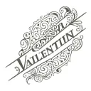 Name Valentin On forearm sleeve tattoo design idea