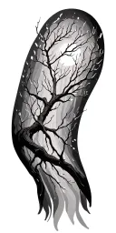 tree branches tattoo design idea