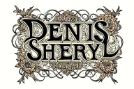 "DENIS SHERYL" Two Word Ambigram Generator tattoo design idea