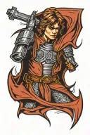 anakin skywalker armor under torn skin tattoo design idea