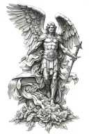 Archangel Michael tattoo design idea