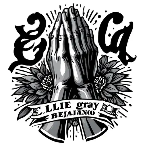 "Ellie gray Bejarano " praying hands tattoo design idea