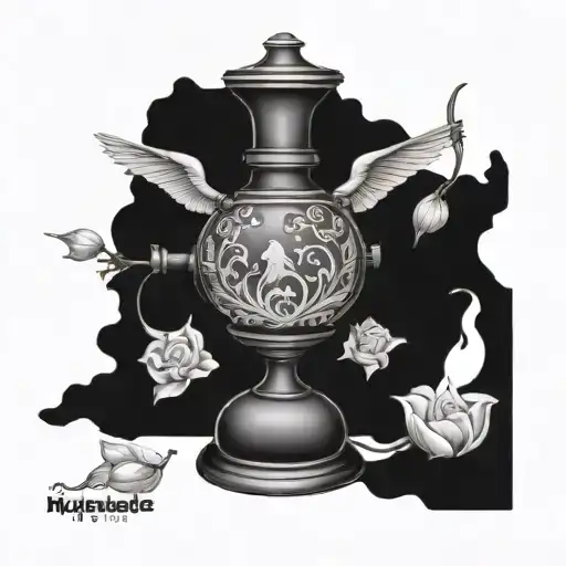 nightingale oil lamp askepilos tattoo design idea