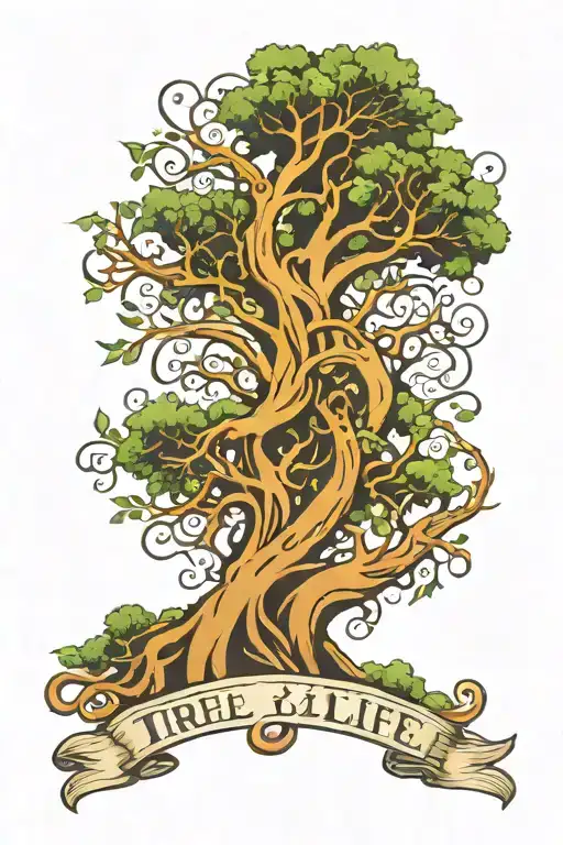wispie tree of life intertwined name on it- todd tattoo design idea