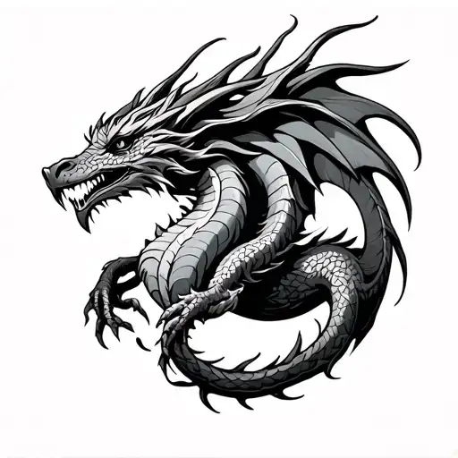 Celtic Dragon tattoo design idea
