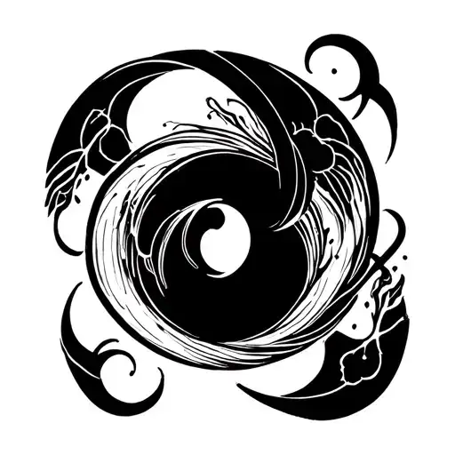 yin energy tattoo design idea