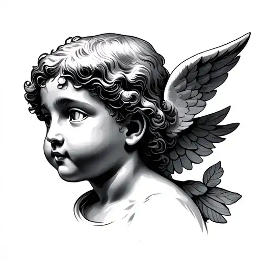 Cherub tattoo design idea
