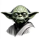 Yoda tattoo design idea