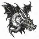 ouroboros dragon wrapped tattoo design idea
