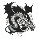 ouroboros dragon wrapped tattoo design idea