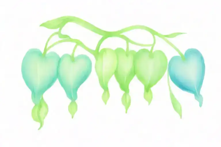 bleeding heart flower tattoo design idea