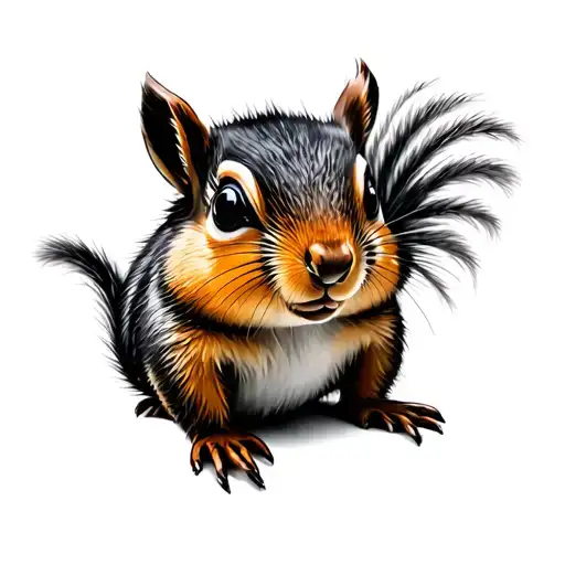 Chipmunk tattoo design idea