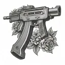 Ak47 tattoo design idea