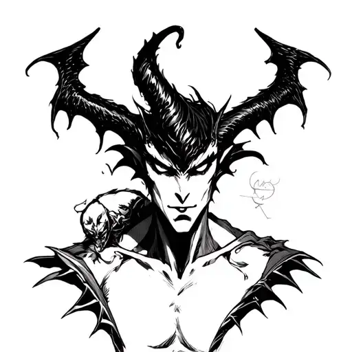 devilman crybaby amon tattoo design idea