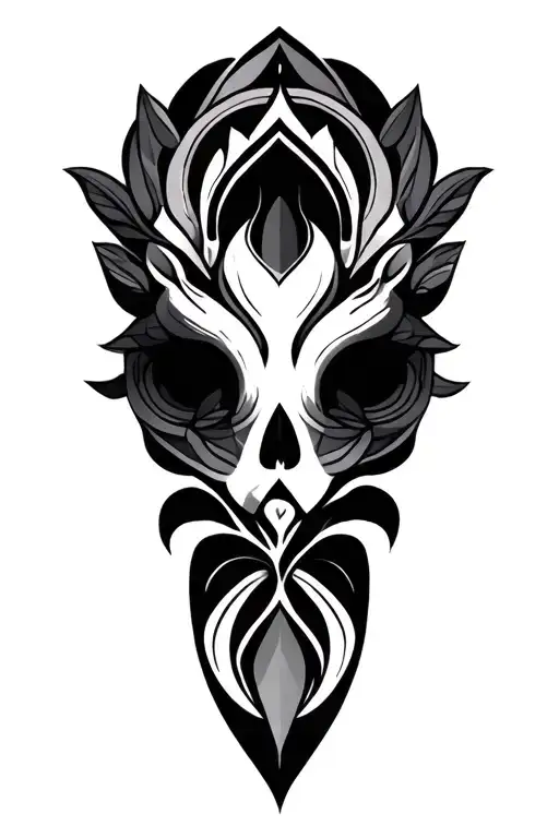 ornemental and geometric serendipity tattoo design idea