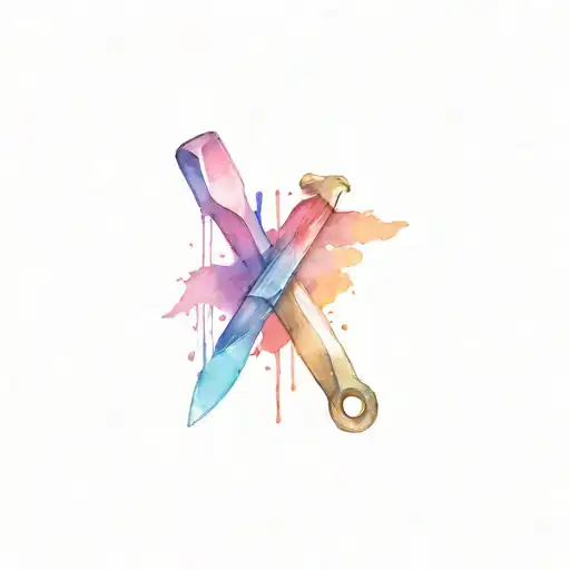 feminine carpentry tool tattoo design idea