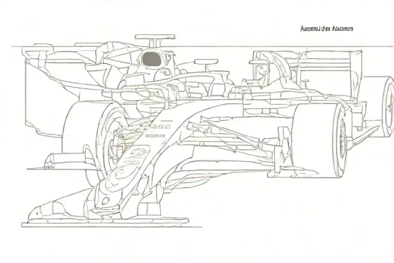 Lewis hamiltons f1 car side profile with 44 in image tattoo design idea