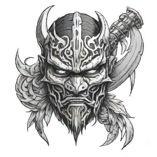 ghost of Tsushima JinSakai's Mask tattoo design idea