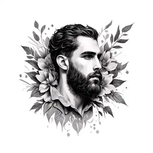 Create a aesthetic tattoo for men based on sensitive, intuitive, cooperative, and emotional tattoo design idea