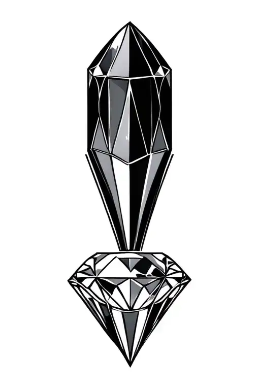 diamond surrounded tattoo design idea