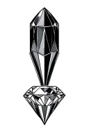 diamond surrounded tattoo design idea