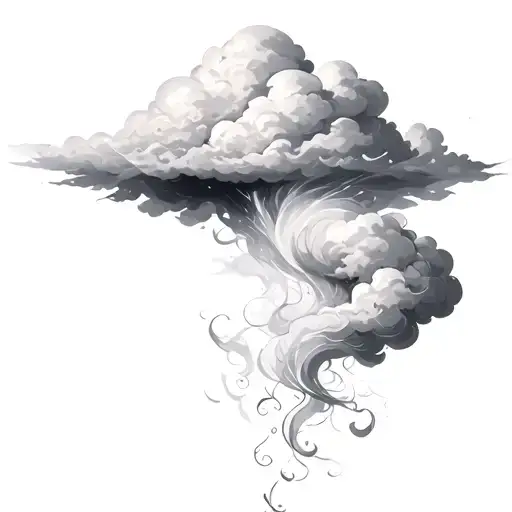 Coverup Clouds and Smoke tattoo design idea