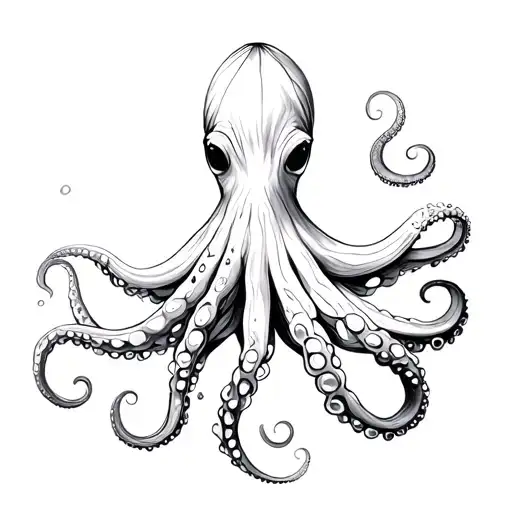 octopus tentacles tattoo design idea