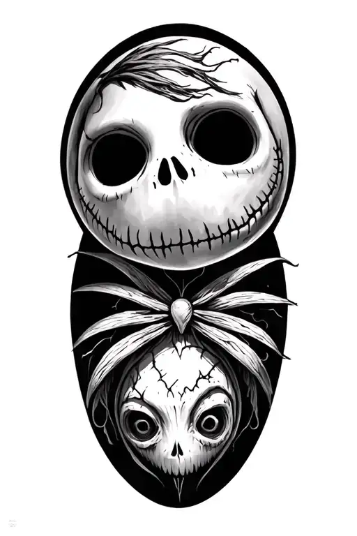 nightmare before christmas tattoo design idea