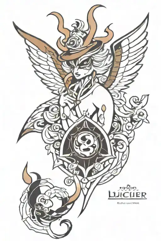 lucifer hazbin hotel tattoo design idea