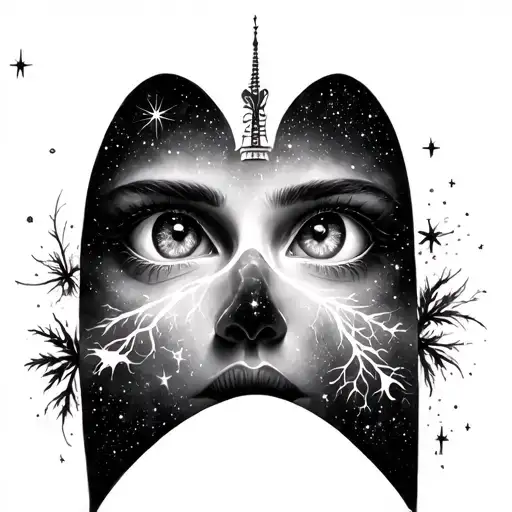 "moon dust in your lungs, stars in your eyes, you are a child of the cosmos, a ruler of the skies" no faces tattoo design idea