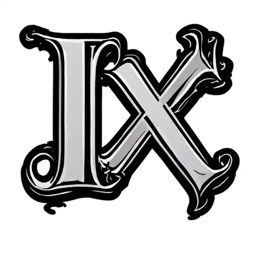 "IX" Times New Roman numerals tattoo design idea