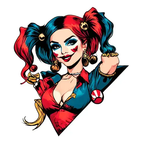 harley quinn cartoon tattoo tattoo design idea