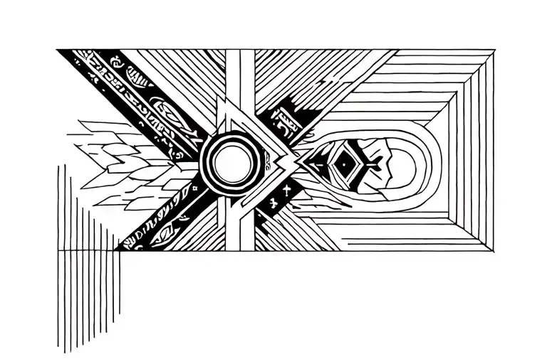 Osiris protecting tattoo design idea